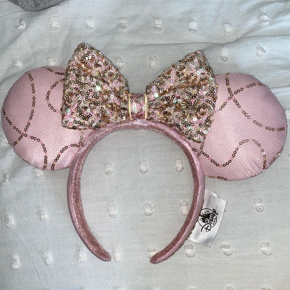 Pink and Gold Disney mouse ears